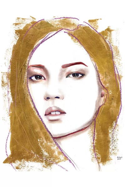 Gold Hiar by Heart Of Lily framed wall art