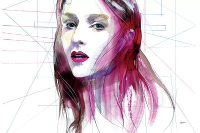 Magenta Hair by Heart Of Lily framed wall art