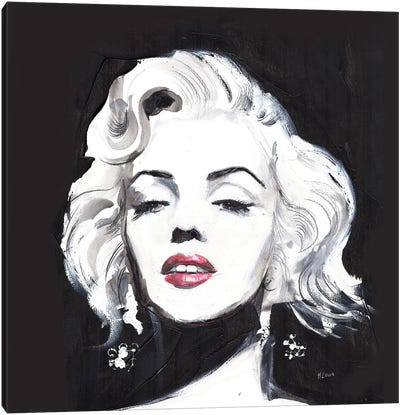 Miss Monroe Canvas Art Print - Model & Fashion Icon Art