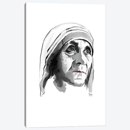 Mother Teresa Canvas Print #HLU70} by Hodaya Louis Canvas Artwork
