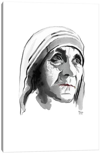 Mother Teresa Canvas Art Print - Hodaya Louis