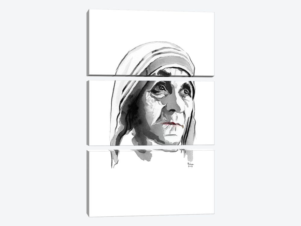Mother Teresa by Hodaya Louis 3-piece Art Print