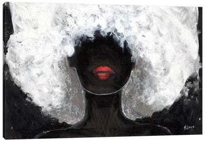 Poppy Red Lips Canvas Art Print - Women's Empowerment Art
