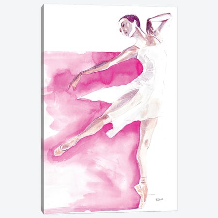 The Ballerina Canvas Print #HLU99} by Hodaya Louis Canvas Artwork