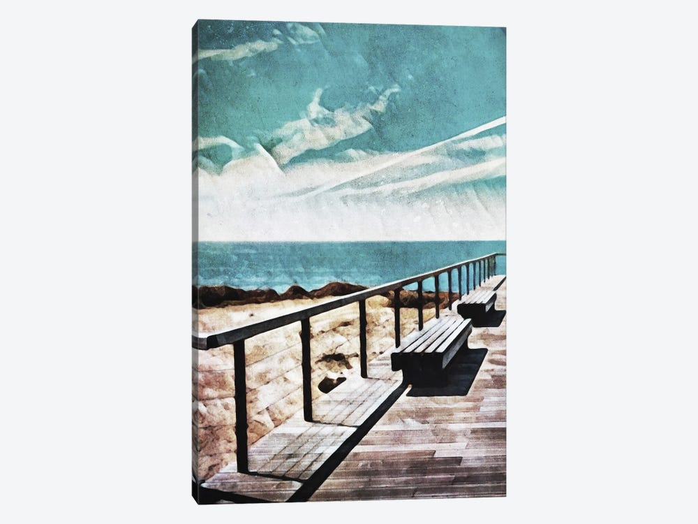 Wooden Pier Meets Blue Skies I by Ashley Aldridge 1-piece Canvas Art