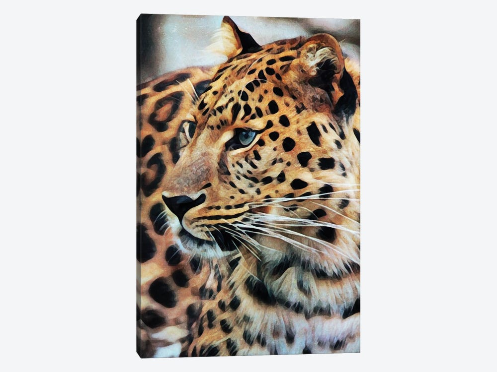 Leopard In Longing by Ashley Aldridge 1-piece Canvas Artwork