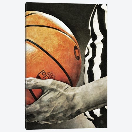 Referee Of The Basketball Canvas Print #HLY22} by Ashley Aldridge Canvas Art Print