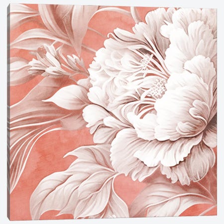 White Watercolour Petals I Canvas Print #HLY24} by Ashley Aldridge Canvas Art