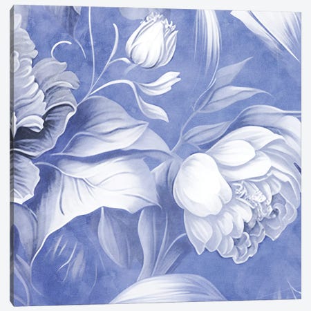White Watercolour Petals II Canvas Print #HLY25} by Ashley Aldridge Canvas Artwork