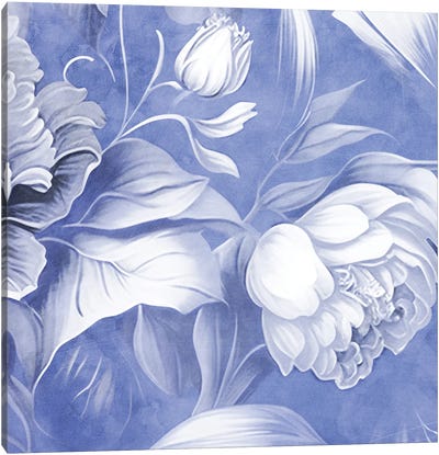 White Watercolour Petals II Canvas Art Print