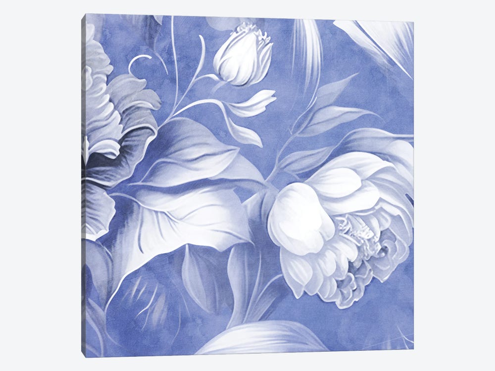 White Watercolour Petals II by Ashley Aldridge 1-piece Canvas Print