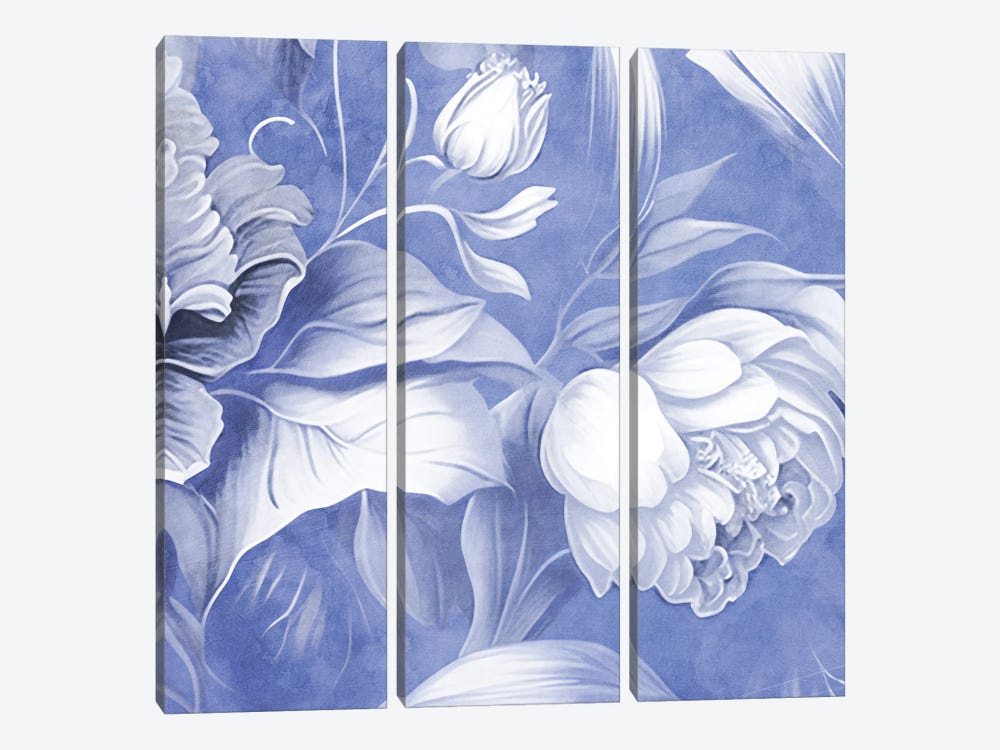 White Watercolour Petals II by Ashley Aldridge 3-piece Canvas Art Print
