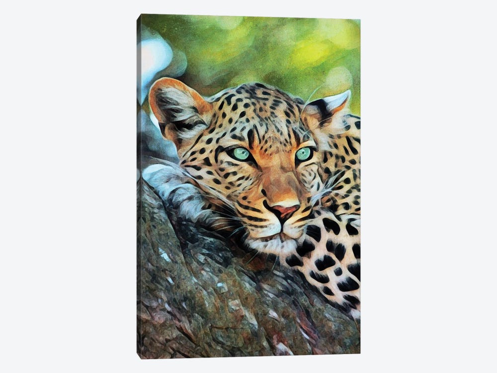 Leopard Of Leisure by Ashley Aldridge 1-piece Canvas Print