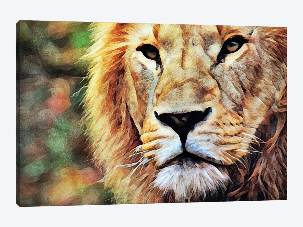 Lion Watch & Wait by Ashley Aldridge 1-piece Canvas Art