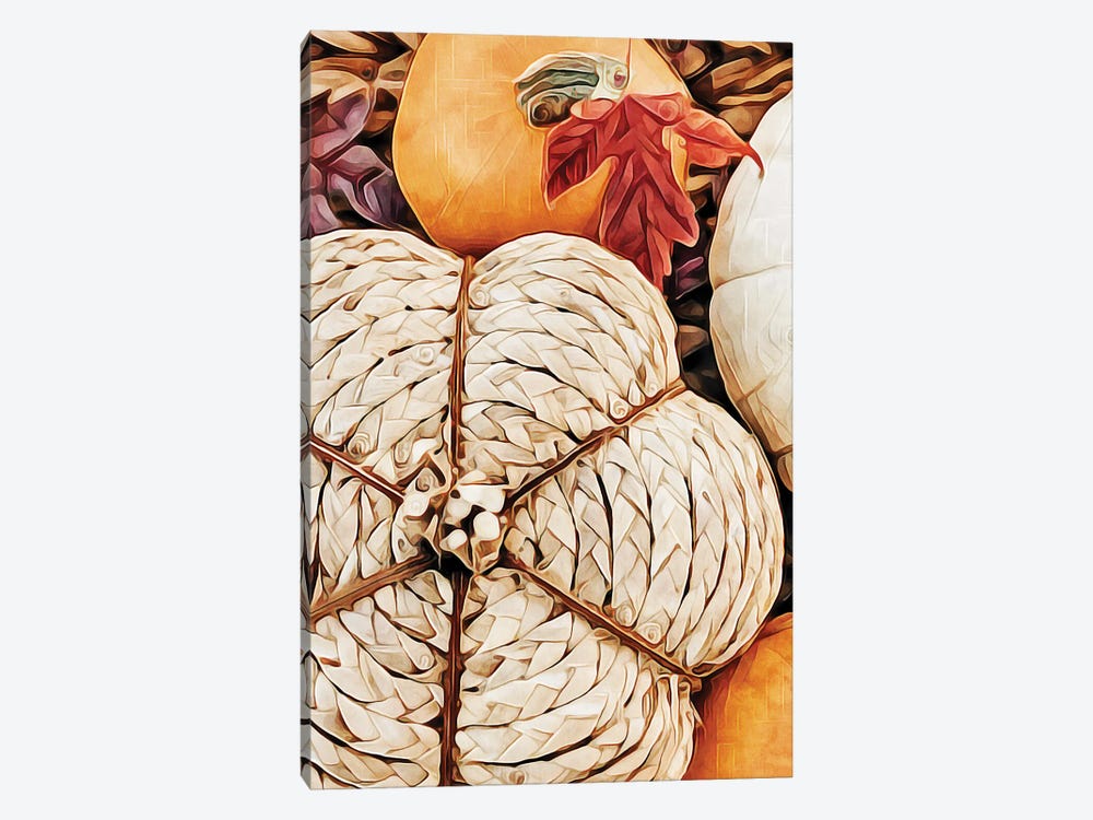 Natural Woven Rattan Pumpkin I by Ashley Aldridge 1-piece Art Print