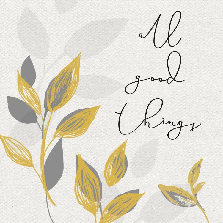 Botanical Inspiration Yellow Gray I-Good Things