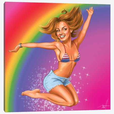 Britney Free Canvas Print #HMH14} by Michael Horner Art Print