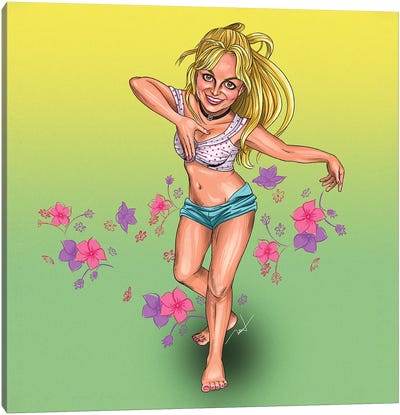 Britney Dance Canvas Art Print - Michael Horner