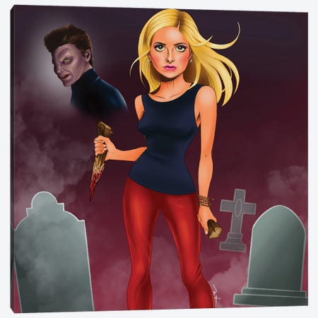 Buffy Canvas Print #HMH16} by Michael Horner Art Print