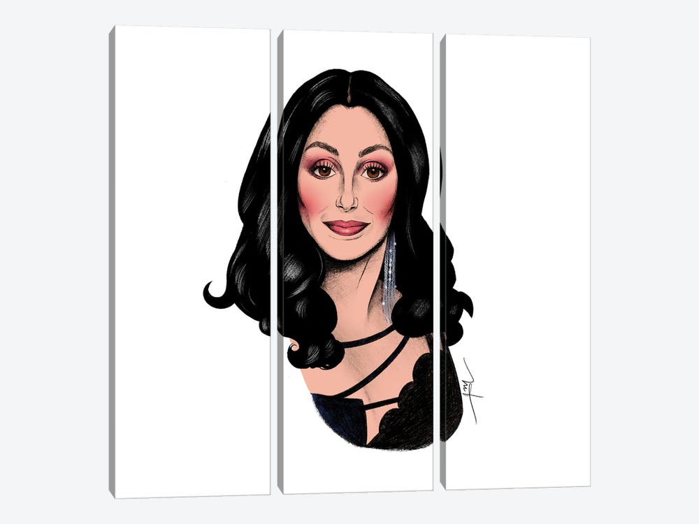 Cher Now by Michael Horner 3-piece Canvas Wall Art