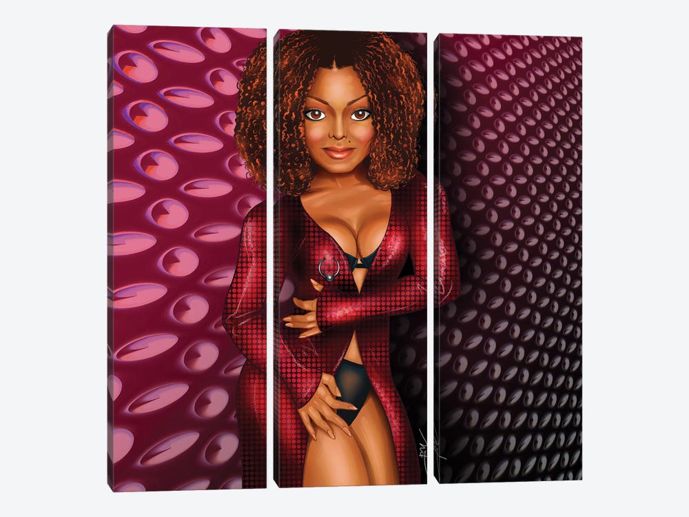Janet Velvet Rope by Michael Horner 3-piece Canvas Wall Art