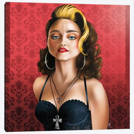 Madonna Pepsi Canvas Print #HMH41} by Michael Horner Canvas Art Print