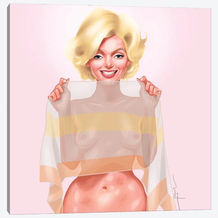 Marilyn Nude Canvas Print #HMH44} by Michael Horner Canvas Artwork