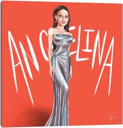 Angie Canvas Art Print - Angelina Jolie