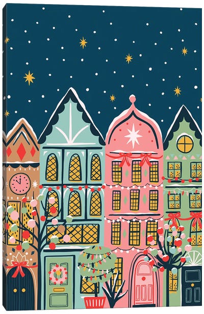 Happy Holidays Canvas Art Print - Christmas Scenes