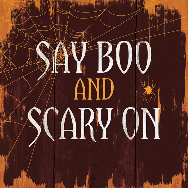 Spider Webs: Say Boo And Scary On by 5by5collective