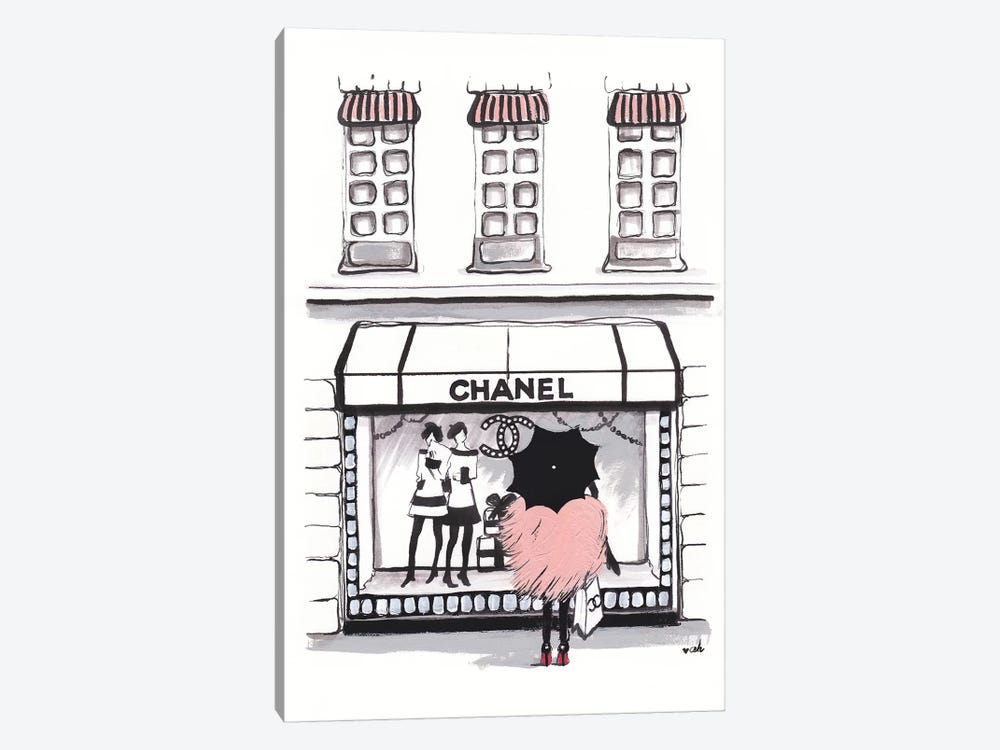 Shopping Chanel by Anna Hammer 1-piece Canvas Print