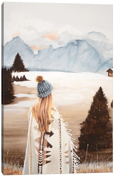 Oh To The Mountains I Go Canvas Art Print - Women's Coat & Jacket Art