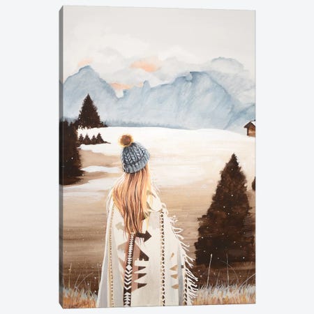 Oh To The Mountains I Go Canvas Print #HMR128} by Anna Hammer Canvas Art