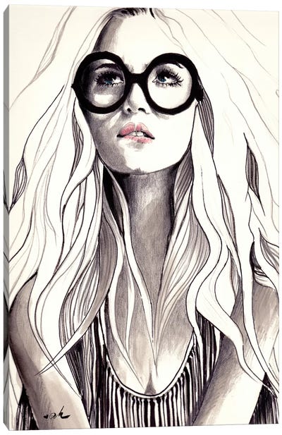 Can't Remember His Name Canvas Art Print - Fashion Illustrations