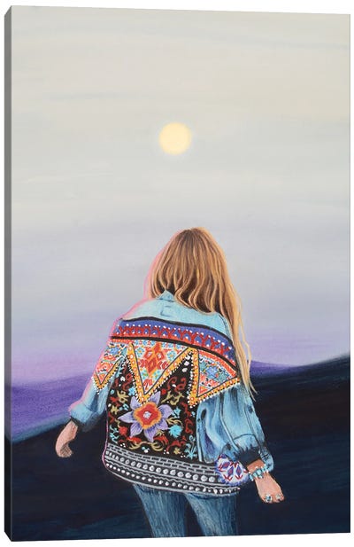 Meet Me Underneath The Moonlight Canvas Art Print - Anna Hammer