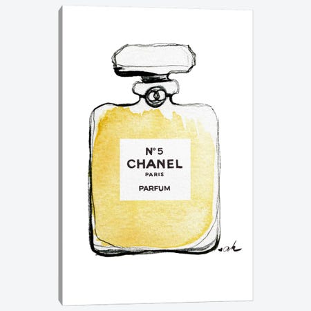 Chanel No 5 Canvas Print #HMR23} by Anna Hammer Canvas Print
