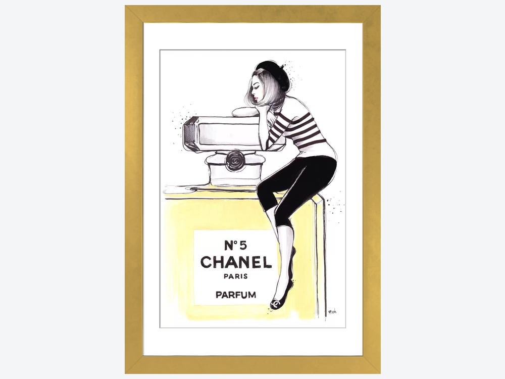 iCanvas Shopping Chanel Art by Anna Hammer Canvas Art Wall Decor ( Fashion > Fashion Brands > Chanel art) - 18x12 in