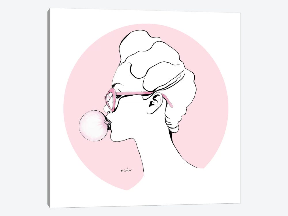 Pink Bubble Gum by Anna Hammer 1-piece Art Print