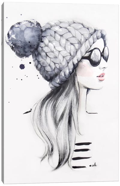 She Said She Had The World Of Her Own Canvas Art Print - Hipster Art
