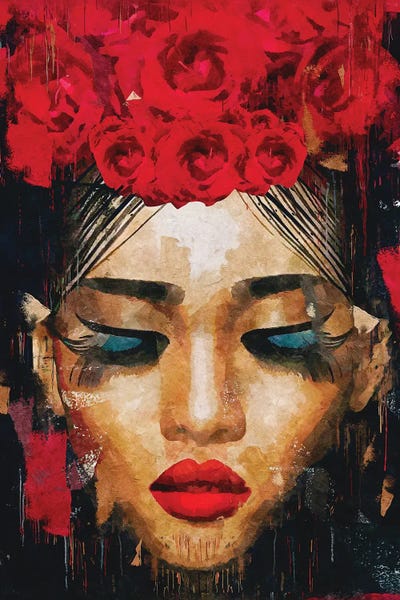 Similar To Frida Kahlo: Abstract United Colors IX by Helo Moraes