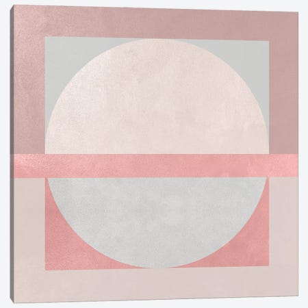 Abstract Rose Square IV Canvas Print #HMS149} by Helo Moraes Art Print