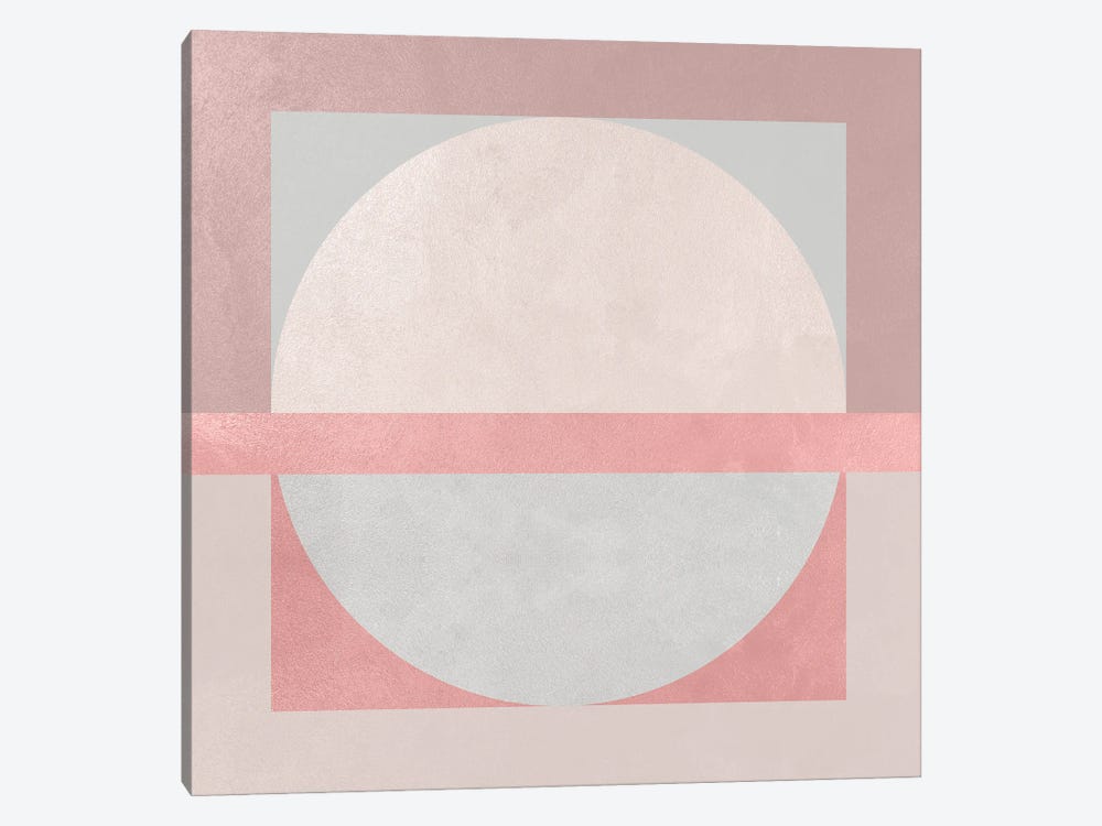 Abstract Rose Square IV by Helo Moraes 1-piece Canvas Artwork