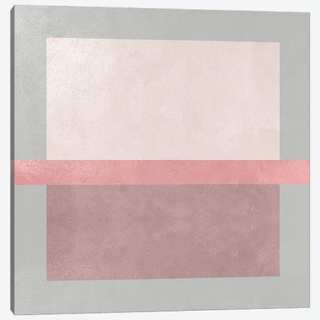 Abstract Rose Square II Canvas Print #HMS151} by Helo Moraes Canvas Wall Art
