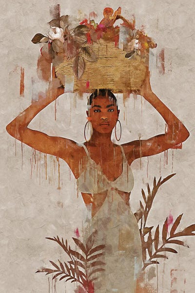 Abstract Fendi Girl III by Helo Moraes canvas print