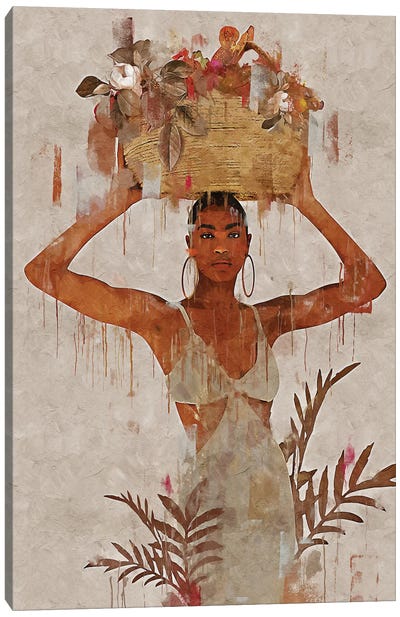 Abstract Fendi Girl III Canvas Art Print - Helo Moraes