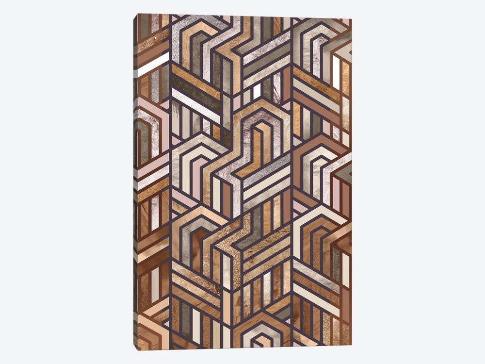 Abstract Fendi Pattern I by Helo Moraes 1-piece Canvas Art