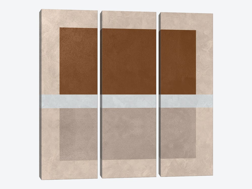 Abstract Fendi Square III by Helo Moraes 3-piece Canvas Art