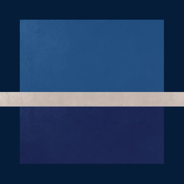 Indigo: Abstract Luxury Square II by Helo Moraes
