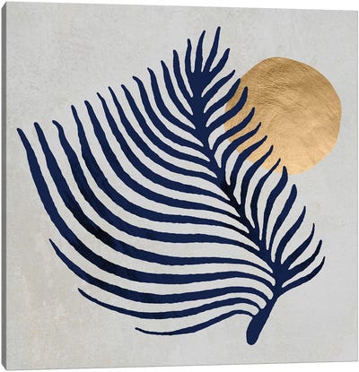 Abstract Luxury Leaf IV Canvas Art Print - Helo Moraes