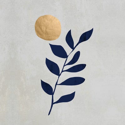 Abstract Luxury Leaf III by Helo Moraes framed canvas print